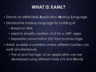 XAML language overview